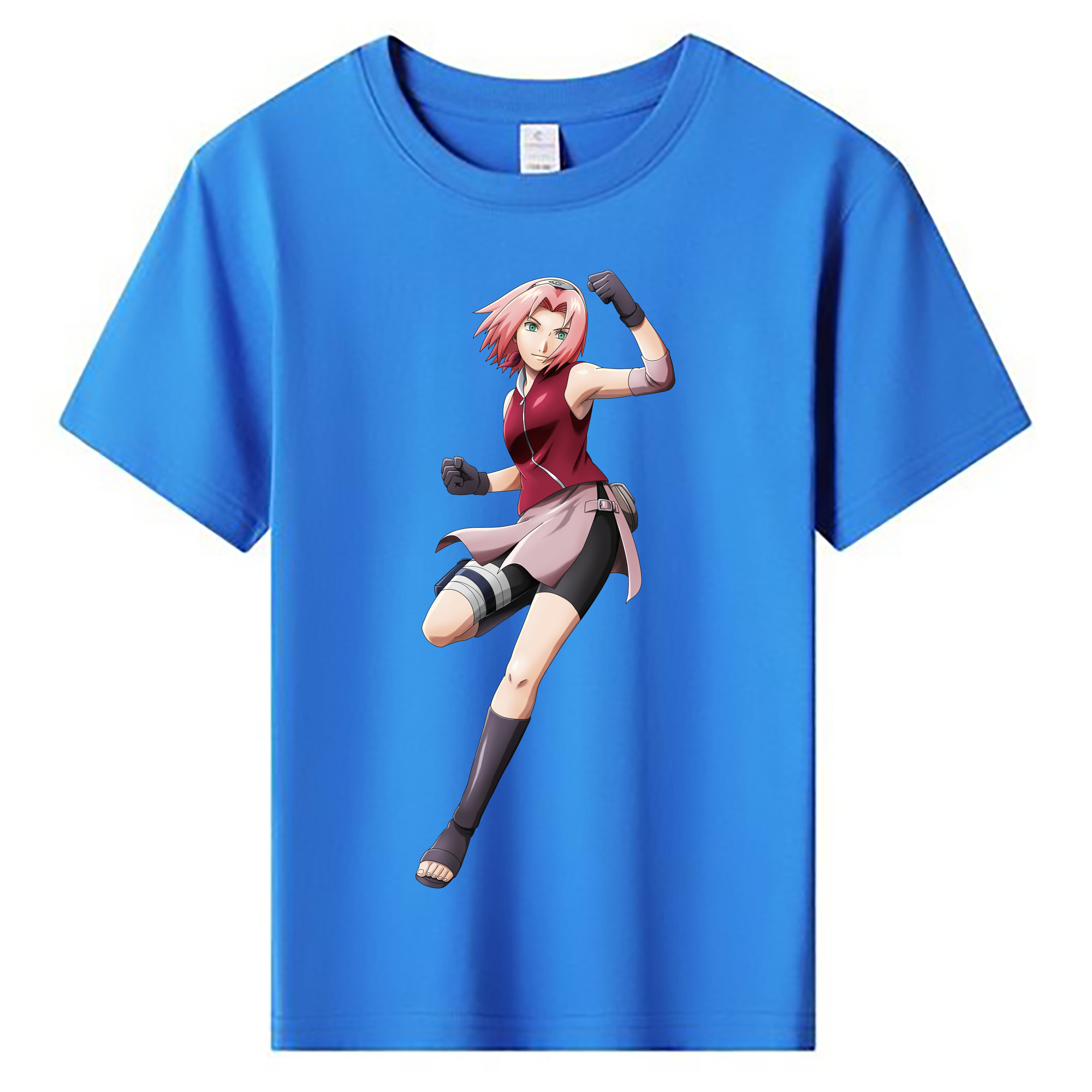 （画像用） NARUTO -ナルト- 春野サクラ Haruno Sakura 綿100％キッズTシャツ（フロントプリント）